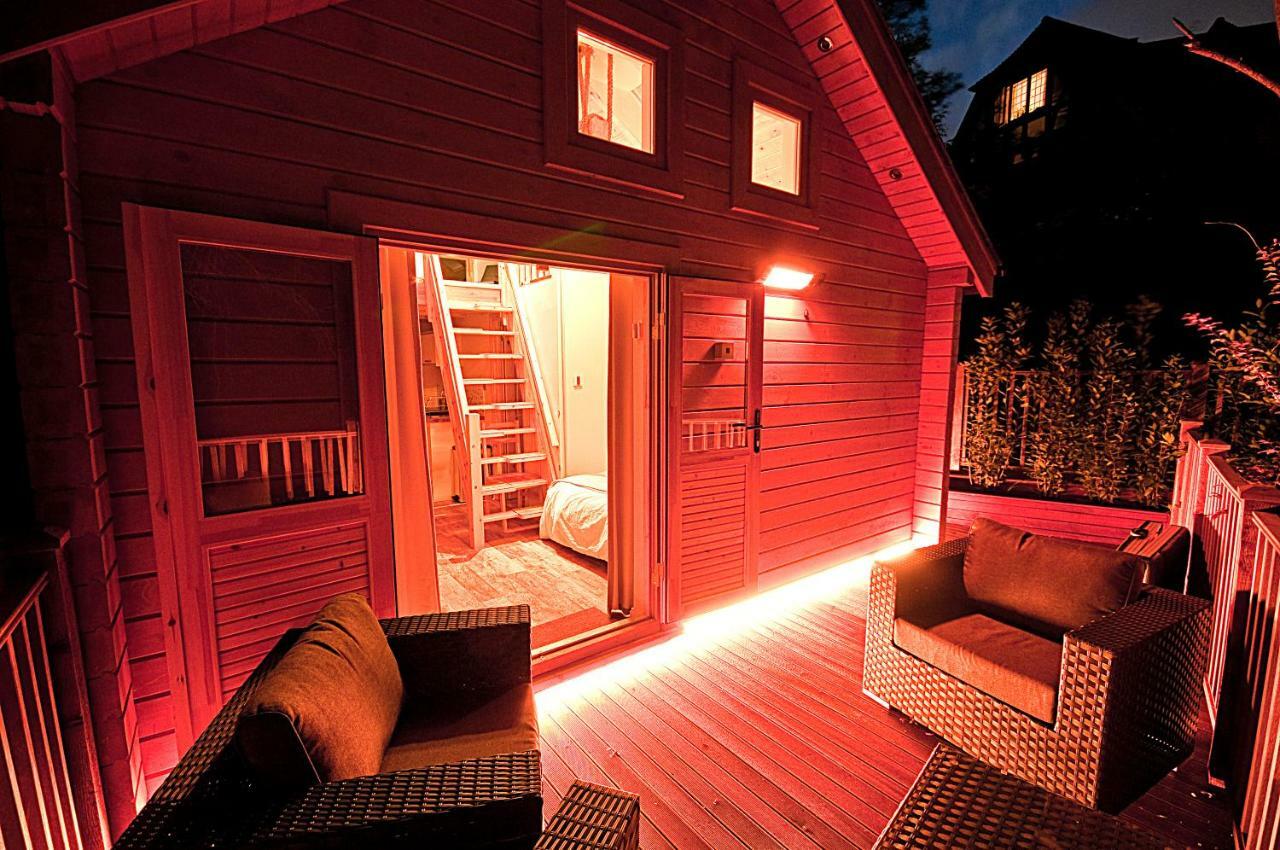 Villa Alum Chine Log Cabin Bournemouth Exterior foto